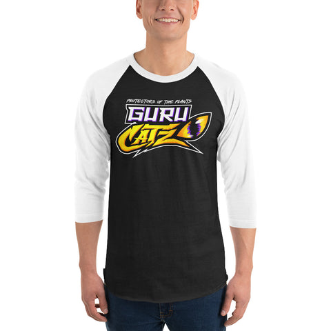 Guru Catz Logo 3/4 sleeve raglan shirt